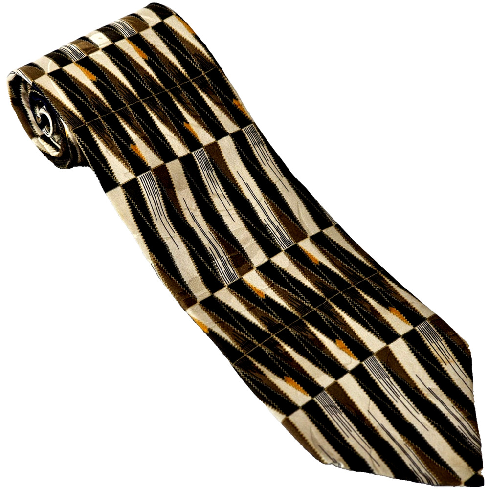 CONTE di MILANO Men's NeckTie 100% Silk Vintage Made in USA 57" Long 4" Wide Tie